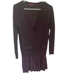 Comptoir‎ Des Cotonniers Purple Sweater Cardigan Wool Blend Size Small